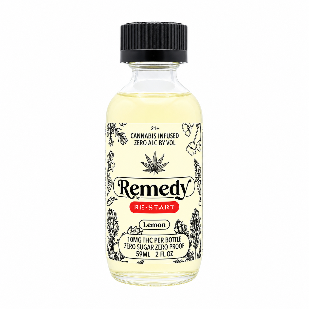 RESTART Remedy THC 10MG Infused Beverage Sugar Free Lemon 60mL